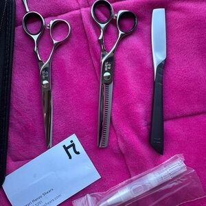 Hanzo Professional Hair Cutting Shears Set - Silver